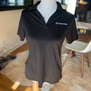 Black Polaris short sleeve polo shirt